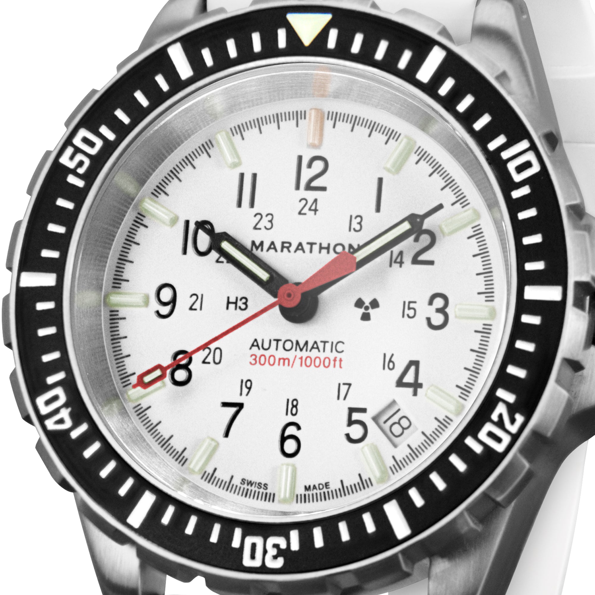 Arctic Edition Large Diver's Automatic (GSAR) - 41mm - marathonwatch  | no goverment sandart rubber strap black