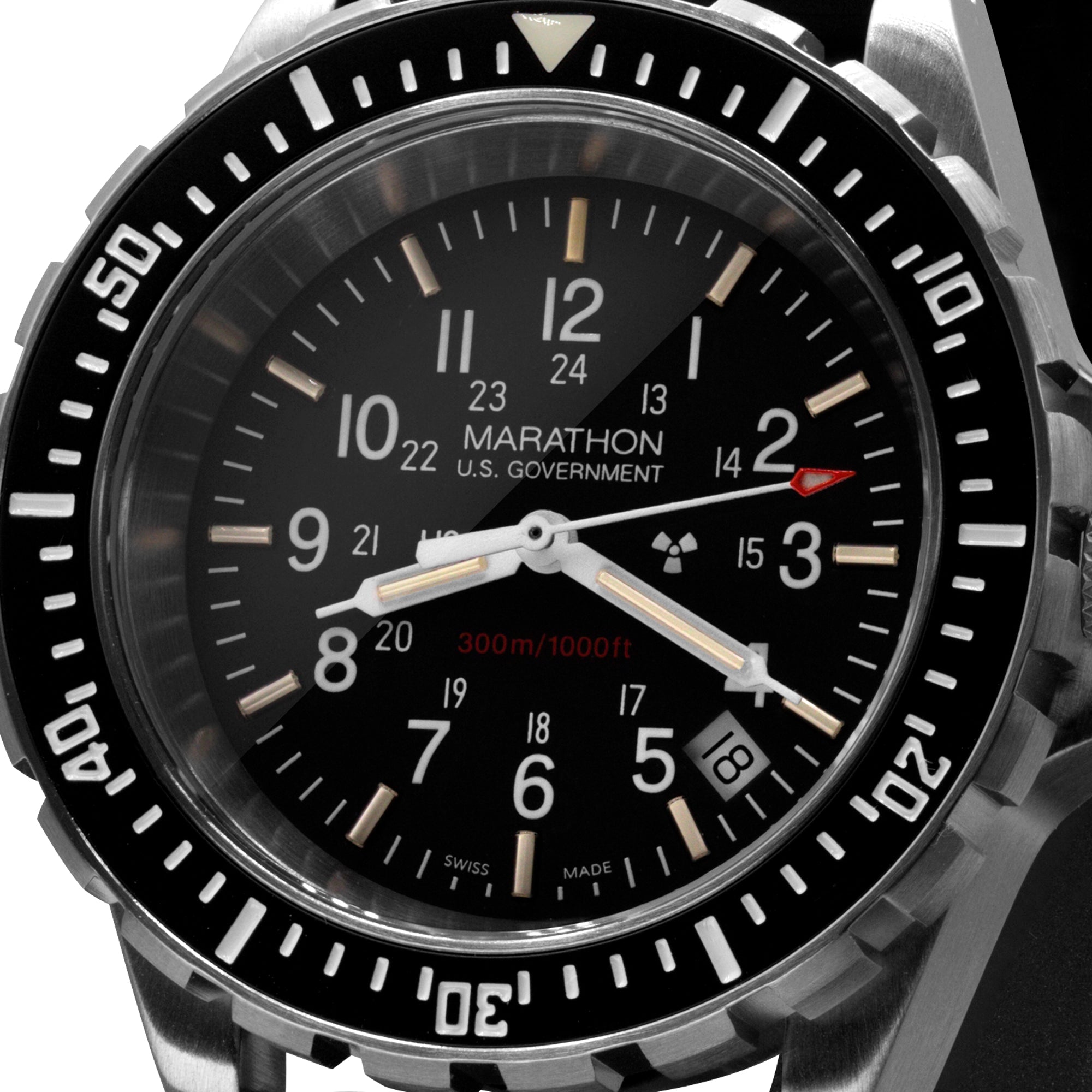 Large Diver's Quartz (TSAR) US Government Markings - 41mm - marathonwatch